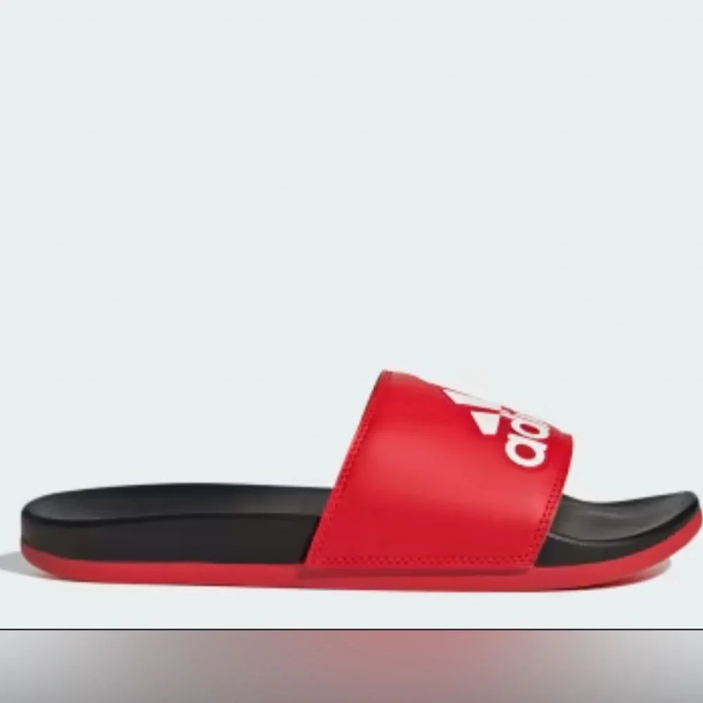 Adidas Bold Red and Black Sandals